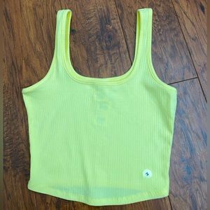 yellow tilly’s cropped tank